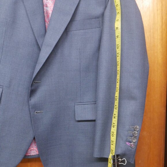 Bindle & Keep Bespoke 2-Piece Suit Steel Blue LGBTQ *Read for Size* - Picture 6 of 16